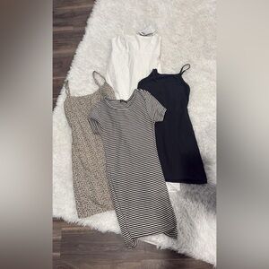 Brandy Melville Mini Dress Collection - Black, White, Striped, Floral